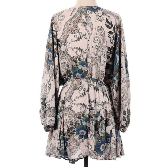 Free People High Plains Floral XS Balloon Sleeve Dress - Picture 3 of 5